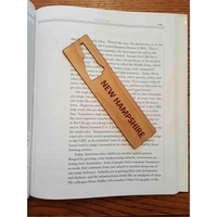1.5" x 6" hardwood bookmark with laser engraving, New Hampshire state... from...