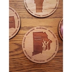 3.5" - Rhode Island Hardwood Coasters