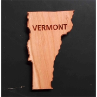 2" hardwood magnets featuring the shape of the State of Vermont;... from ASI...