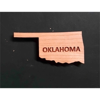 2" hardwood magnets featuring the shape of the State of Oklahoma;... from ASI...