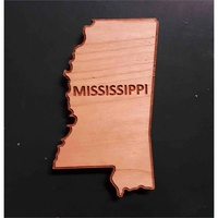 2" hardwood magnets featuring the shape of the State of Mississippi;... from...