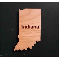 2" hardwood magnets featuring the shape of the State of Indiana;... from ASI...