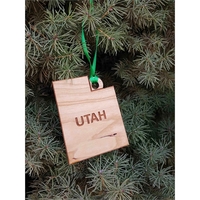 3.5" solid hardwood ornament featuring the shape of the State of... from ASI...
