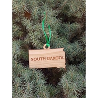 3.5" - South Dakota Customizable Hardwood Ornaments
