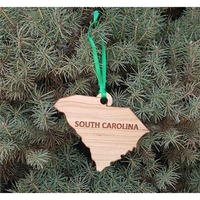 3.5" solid hardwood ornament featuring the shape of the State of... from ASI...