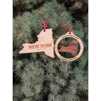 3.5" - New York Customizable Hardwood Ornaments