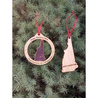 3.5" solid hardwood ornament featuring the shape of the State of... from ASI...