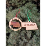 3.5" - Nebraska Customizable Hardwood Ornaments