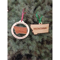 3.5" solid hardwood ornament featuring the shape of the State of... from ASI...