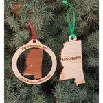 3.5" - Mississippi Customizable Hardwood Ornaments