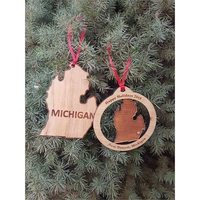 3.5" solid hardwood ornament featuring the shape of the State of... from ASI...