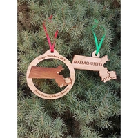 3.5" solid hardwood ornament featuring the shape of the State of... from ASI...