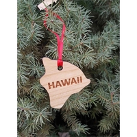 3.5" solid hardwood ornament featuring the shape of the State of... from ASI...