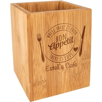 4 1/4" x 6" Bamboo Utensil Holder