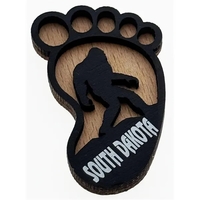 Mini Rectangle Wood Magnets: Bigfoot