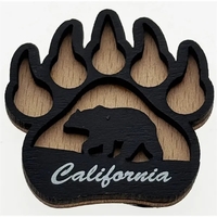 Mini Rectangle Wood Magnets: Bear