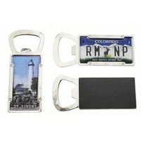 License Plate Bottle Opener Magnet