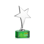 Tuscany Chrome Star VividPrint™ Award on Paragon Base-Green