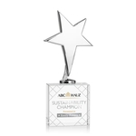 Tuscany Chrome Star VividPrint™ Award on Woodlawn Base-Clear