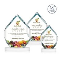 The Royal Diamond is a symmetrical six-sided Starfire award with...