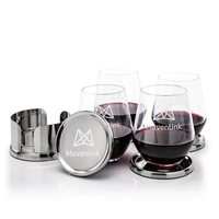 The Baldoni Coasters & Stemless Wine Set blends refined design with... from...
