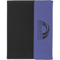 7" x 9" purple leatherette and black canvas portfolio.... from ASI 74601 Calico