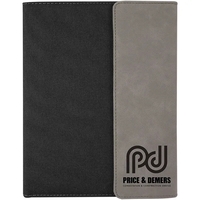 7" x 9" gray leatherette and black canvas portfolio.... from ASI 74601 Calico