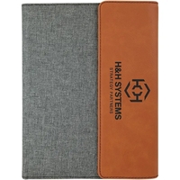 7" x 9" rawhide leatherette and gray canvas portfolio.... from ASI 74601 Calico