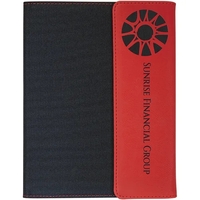 7" x 9" red leatherette and black canvas portfolio.... from ASI 74601 Calico