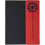 7" x 9" Red Leatherette & Black Canvas Portfolio