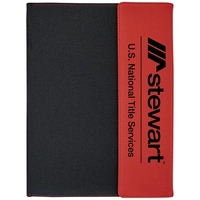9 1/2" x 12" Red Leatherette & Black Canvas Portfolio... from ASI 74601 Calico
