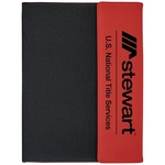 9 1/2" x 12" Red Leatherette & Black Canvas Portfolio