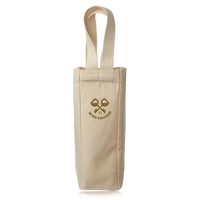 Single bottle canvas wine tote bag with webbed handles.... from ASI 39552 BEL...