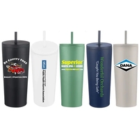 22 Oz. Double Wall S. Steel Insulated PP Liner Slim Tumbler... from ASI 36988...
