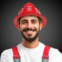 Novelty firefighter hat made of red plastic.... from ASI 42016 Brighter...