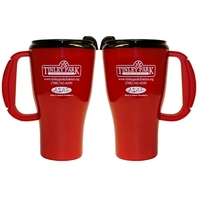 Travel mug with black lid, tapered bottom.... from ASI 35745 American Zebra...