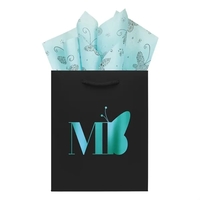 Shopping tote made from 128GSM C2S paper with matching fabric handles,......