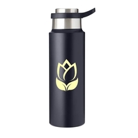 Harriton 22 oz Vacuum Insulated Water Bottle With Push-Lo...
