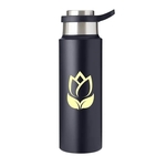 Harriton 22 oz Vacuum Insulated Water Bottle With Push-Lo...