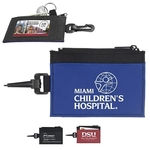 The Regent ID Holder with Zipper Wallet and Carabiner