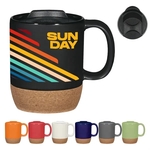 14 Oz. Full Color Cork Base Ceramic Mug