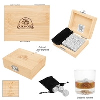 Whiskey Ice Cubes in FSC® Bamboo Box