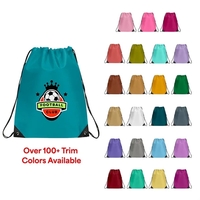 14.5" x 18" 210 Denier polyester drawstring backpack in assorted colors......