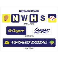 Keyboard Decals on a 4" x 3.5" Sheet - White Vinyl.... from ASI 89910 Stouse,...