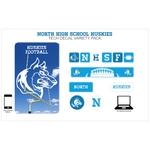 Tech Decals Variety on a 8" x 5" sheet - White Vinyl