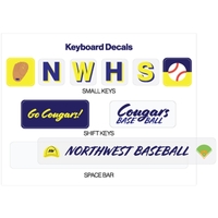 Keyboard Decals on a 4" x 3.5" Sheet - Clear Vinyl... from ASI 89910 Stouse, LLC