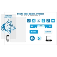 Tech Decals Variety on a 8" x 5" sheet - Clear Vinyl