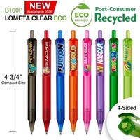 Compact, 4-sided, ergonomically designed, mini-retractable ballpoint pen with...