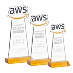 EdgeCraft Award on Mitered Base - Amber (via Air)