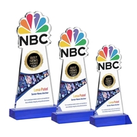 Custom VividPrint™ Award on Mitered Base - Blue (via Air)... from ASI 84592...